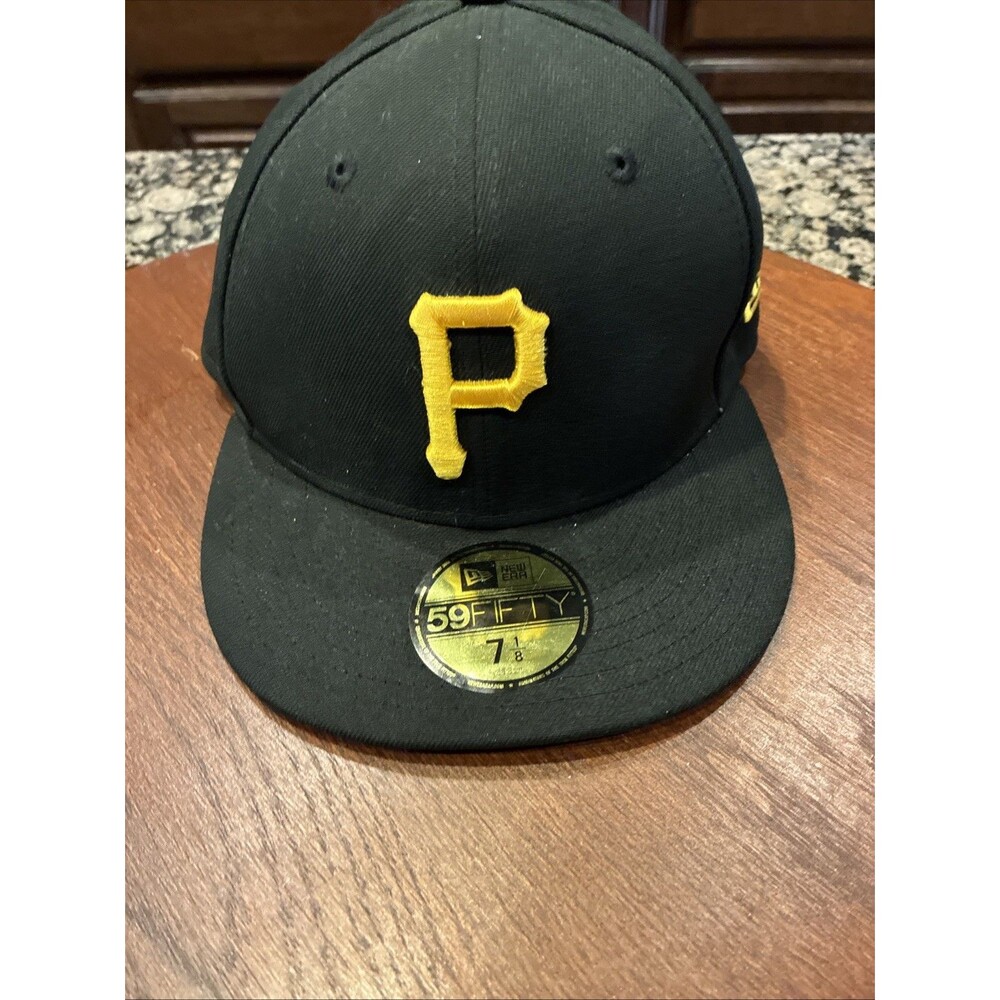 New Era 59FIFTY Pittsburgh Pirates On-Field Fitted Hat Cap 7-1/8 Black